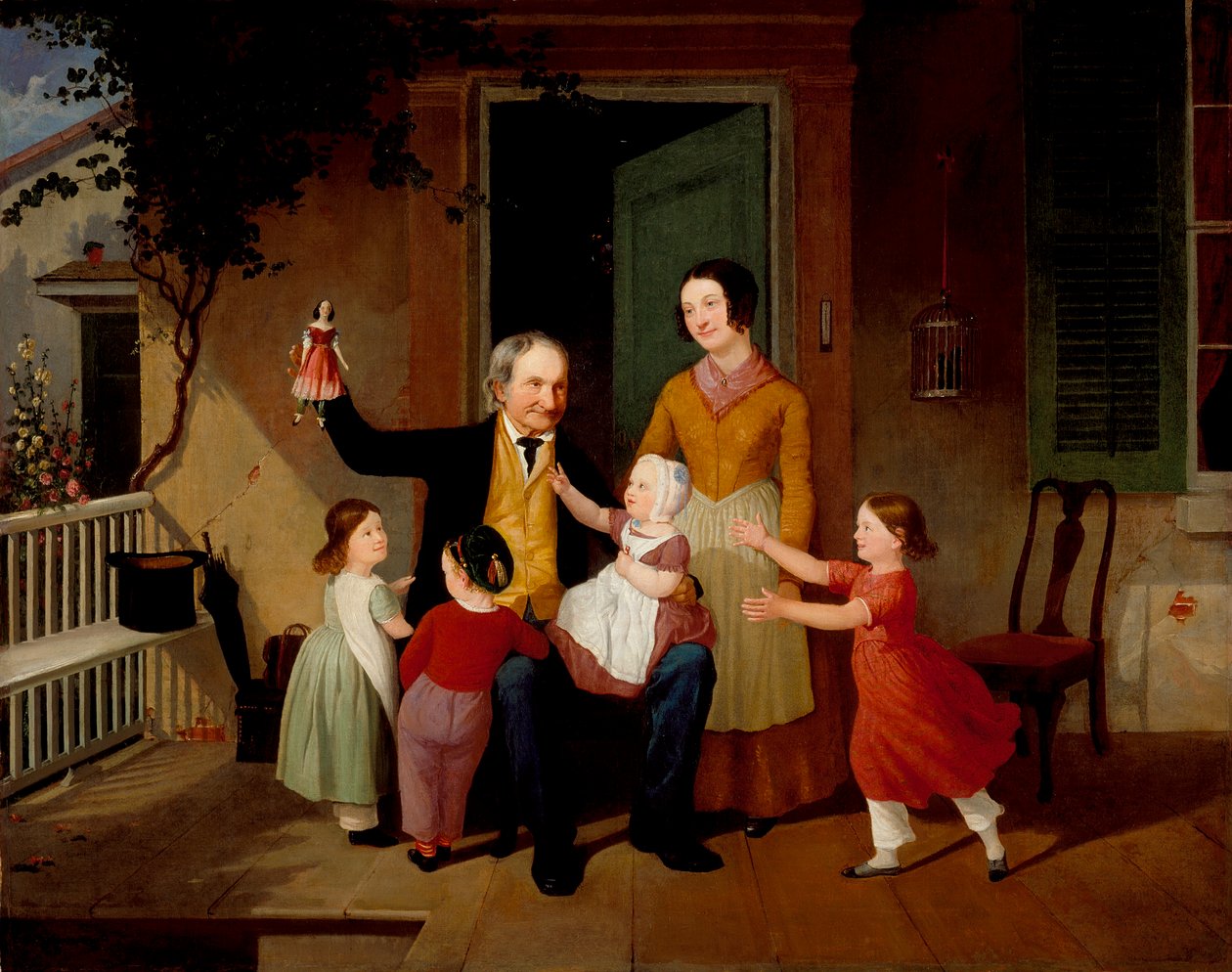 Et besøk fra bestefar, ca. 1850 av James Goodwin Clonney