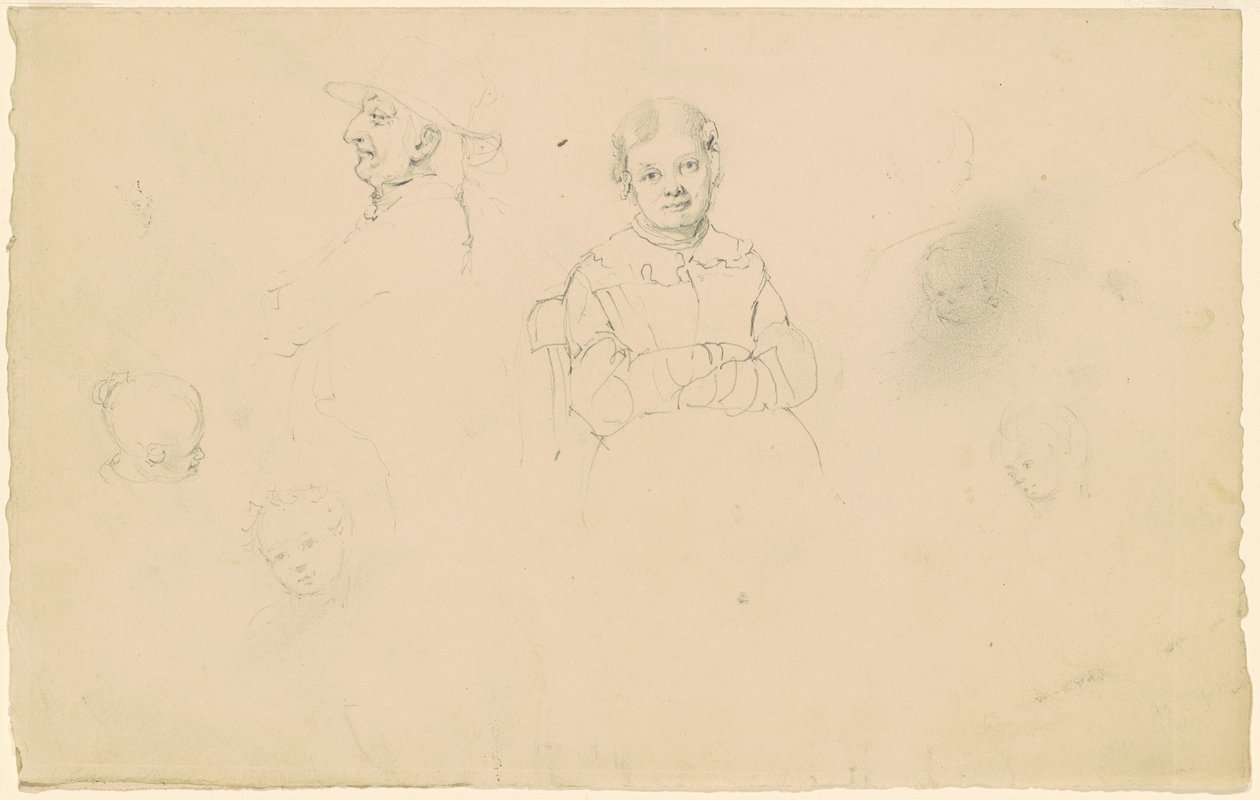 Studier av figurer av James Goodwyn Clonney