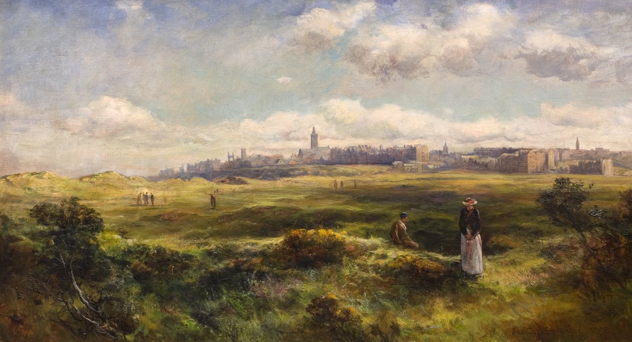 St Andrews fra golfbanen av James Gustavus Hope Spindler