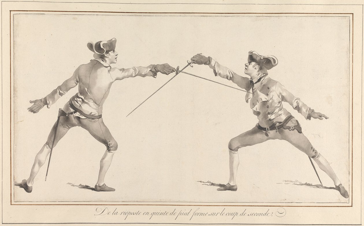 Fra Riposte i en Quinte de Pied-form på Blow in a Second av James Gwin