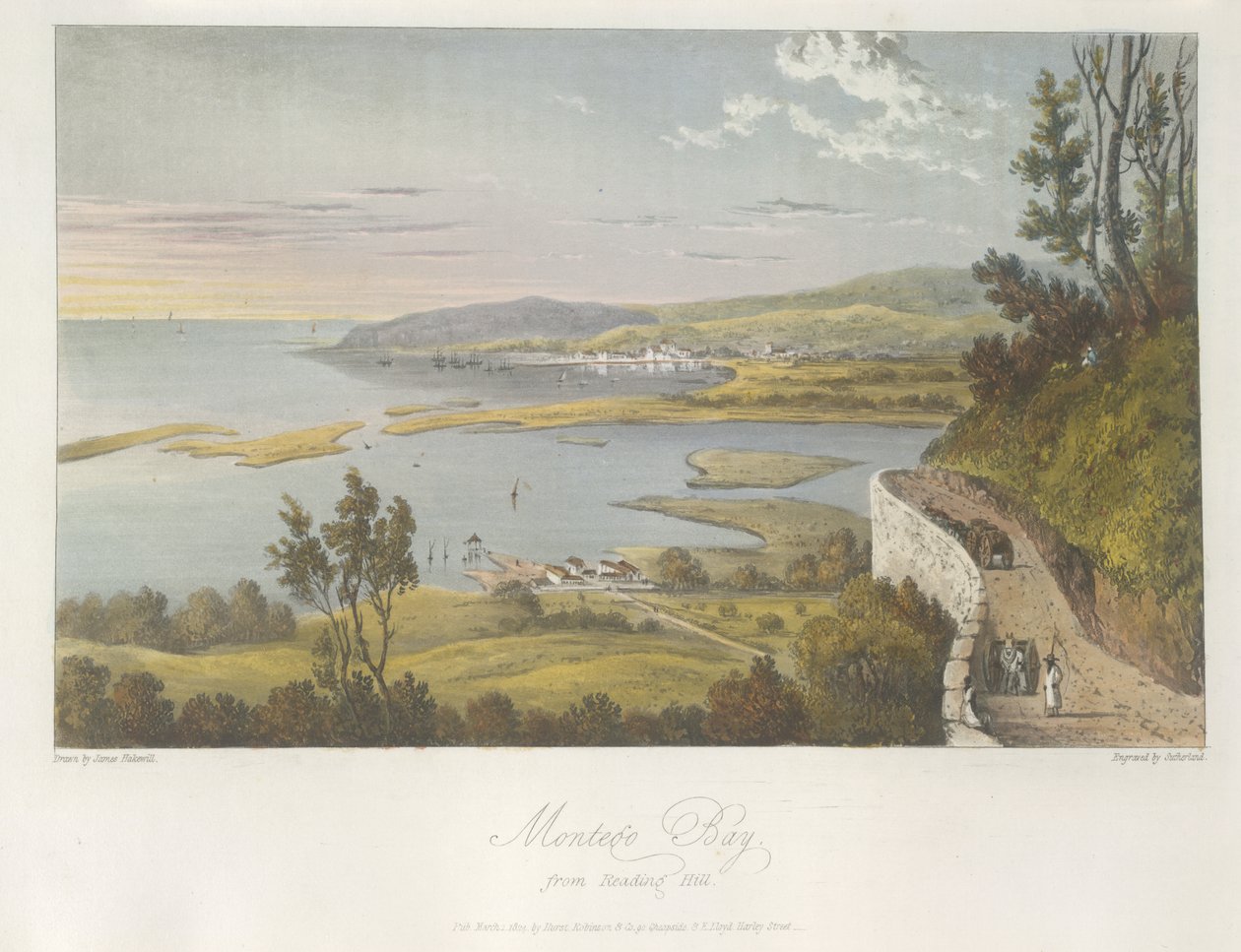 Utsikt over Montego Bay fra Reading Hill, illustrasjon fra 