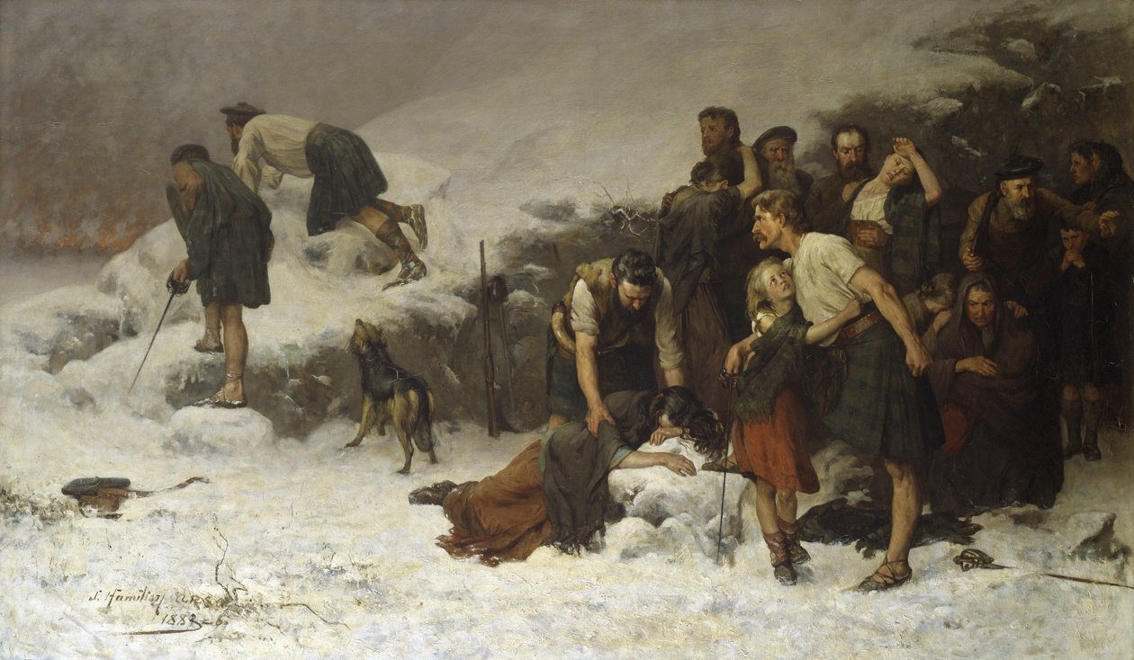 Massakren av Glencoe av James Hamilton