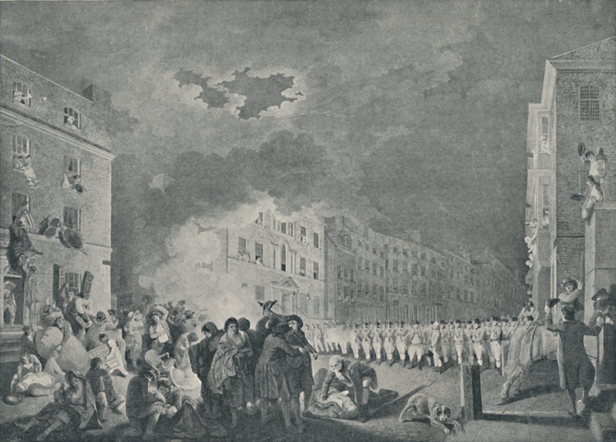 The Riot in Broad Street, 7. juni 1780, 1920 av James Heath