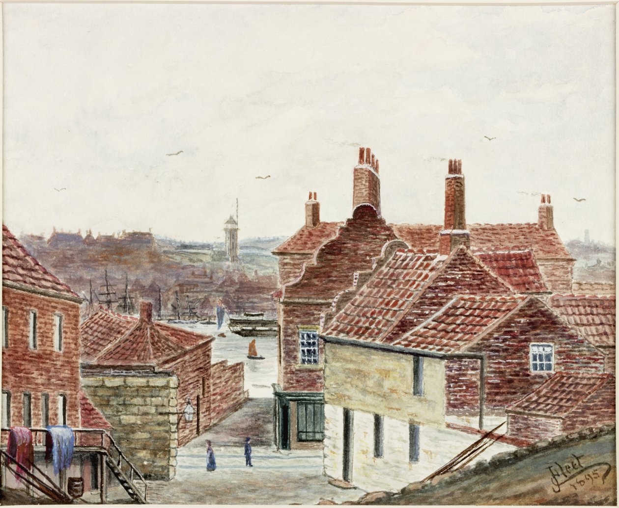Salmons Lane fra Ballast Railway (akvarell og kroppsfarge på papir) av James Henry Cleet