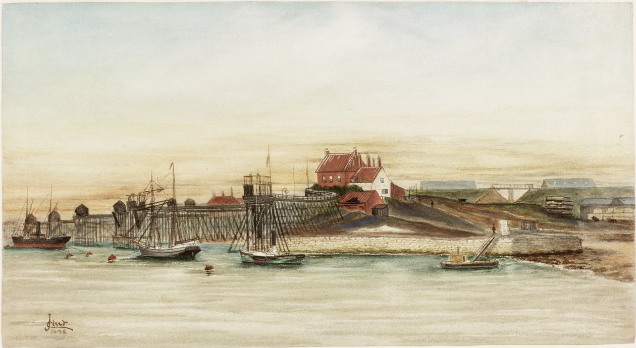 Whitehill Point on the Tyne (akvarell og kroppsfarge på papir) av James Henry Cleet