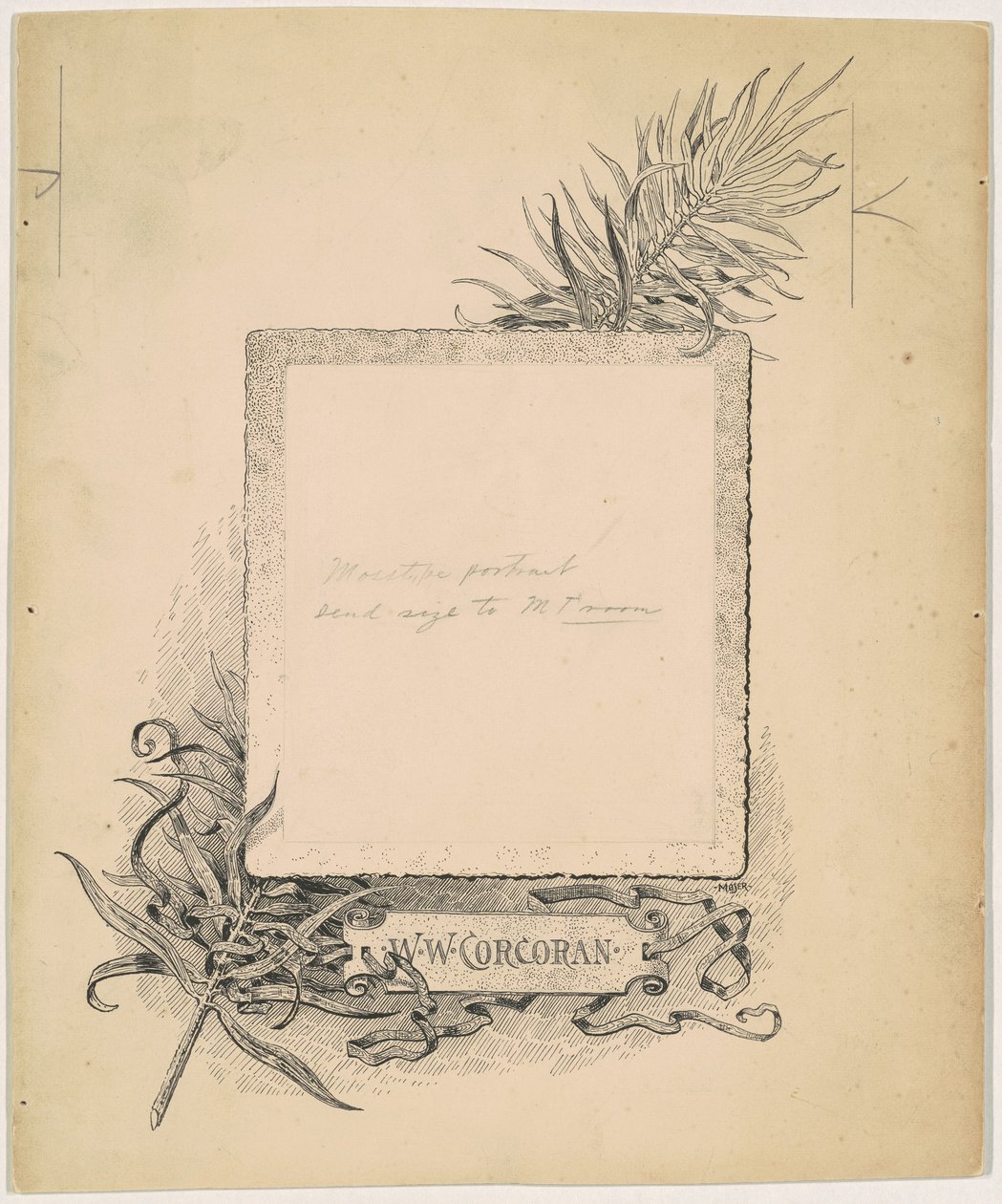 Frontispice, Portrett av W. W. Corcoran av James Henry Moser