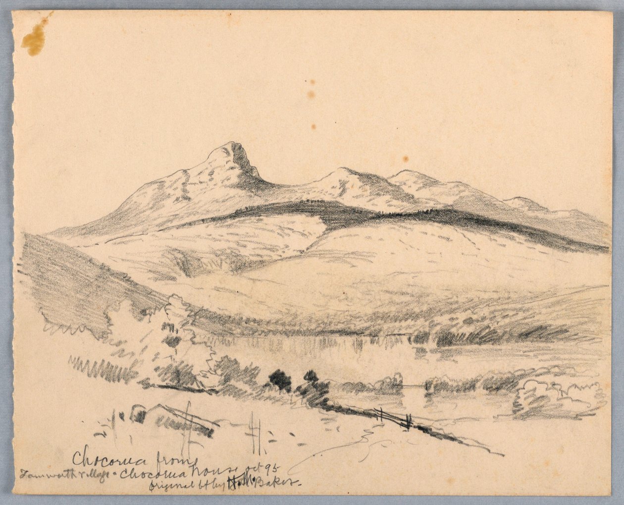 Mt. Chocorua fra Tamworth, New Hampshire av James Henry Moser
