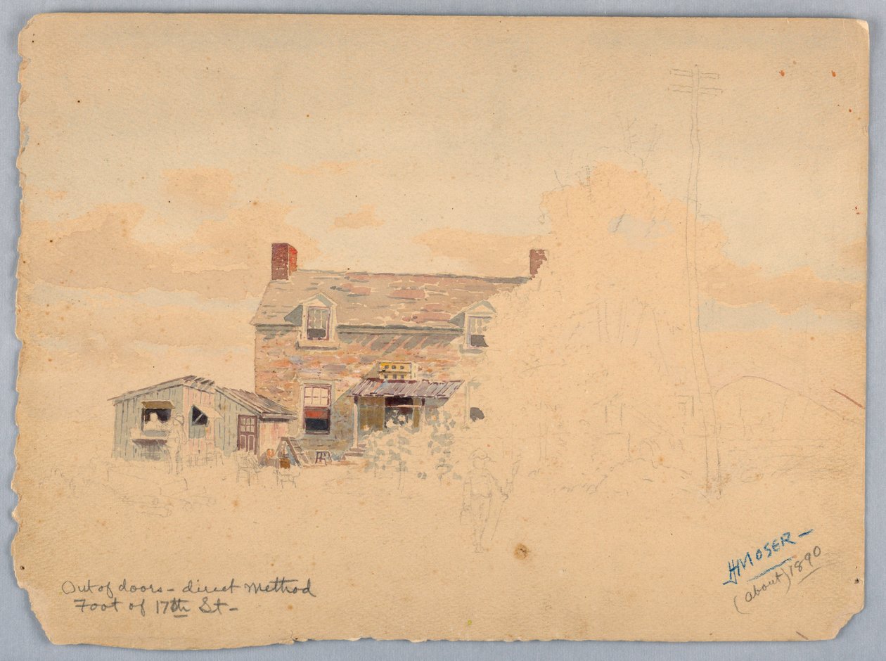 Utendørs, direkte metode, fot ot 17th Street av James Henry Moser