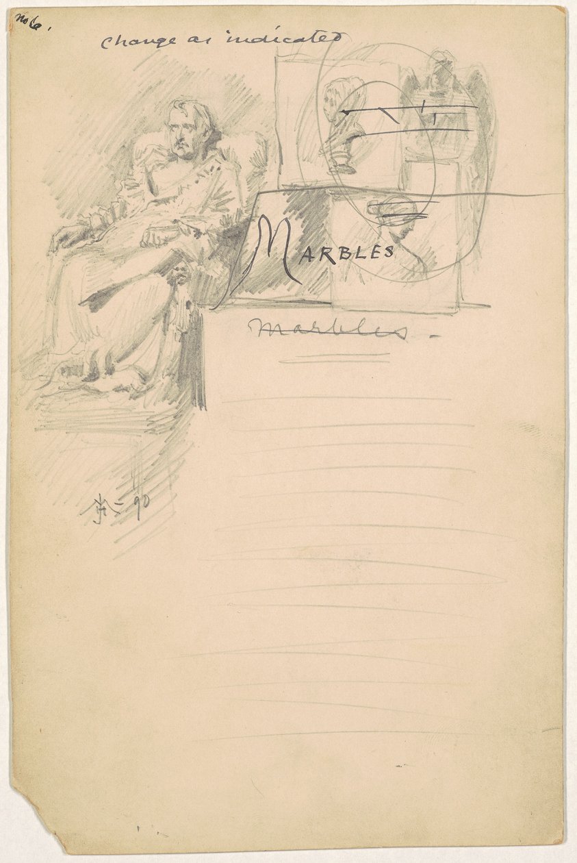 Studie for "Marbles" av James Henry Moser