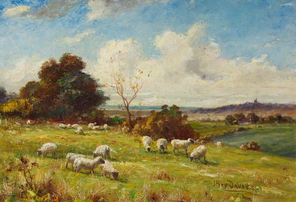 Et pastoralt verk, ca. 1910 (maleri) av James Hey Davies
