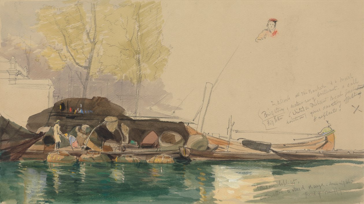 Lektere på en kanal i Rotterdam av James Holland