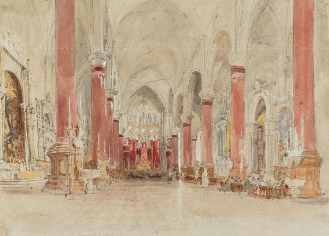 Interiør i kirken San Giovanni e Paolo, Venezia av James Holland