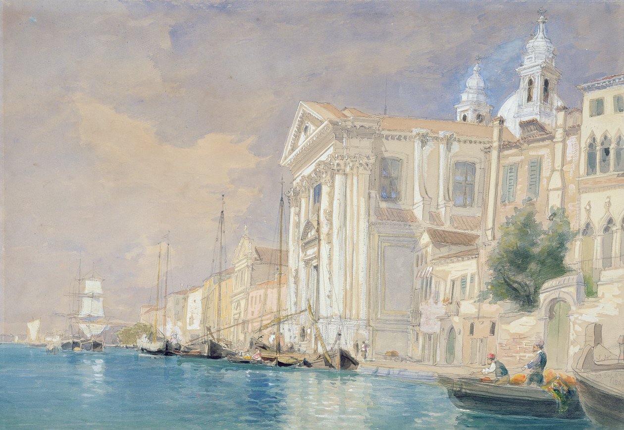 PD.61-1958 Gesuati-kirken, Venezia, 3. september 1857 av James Holland