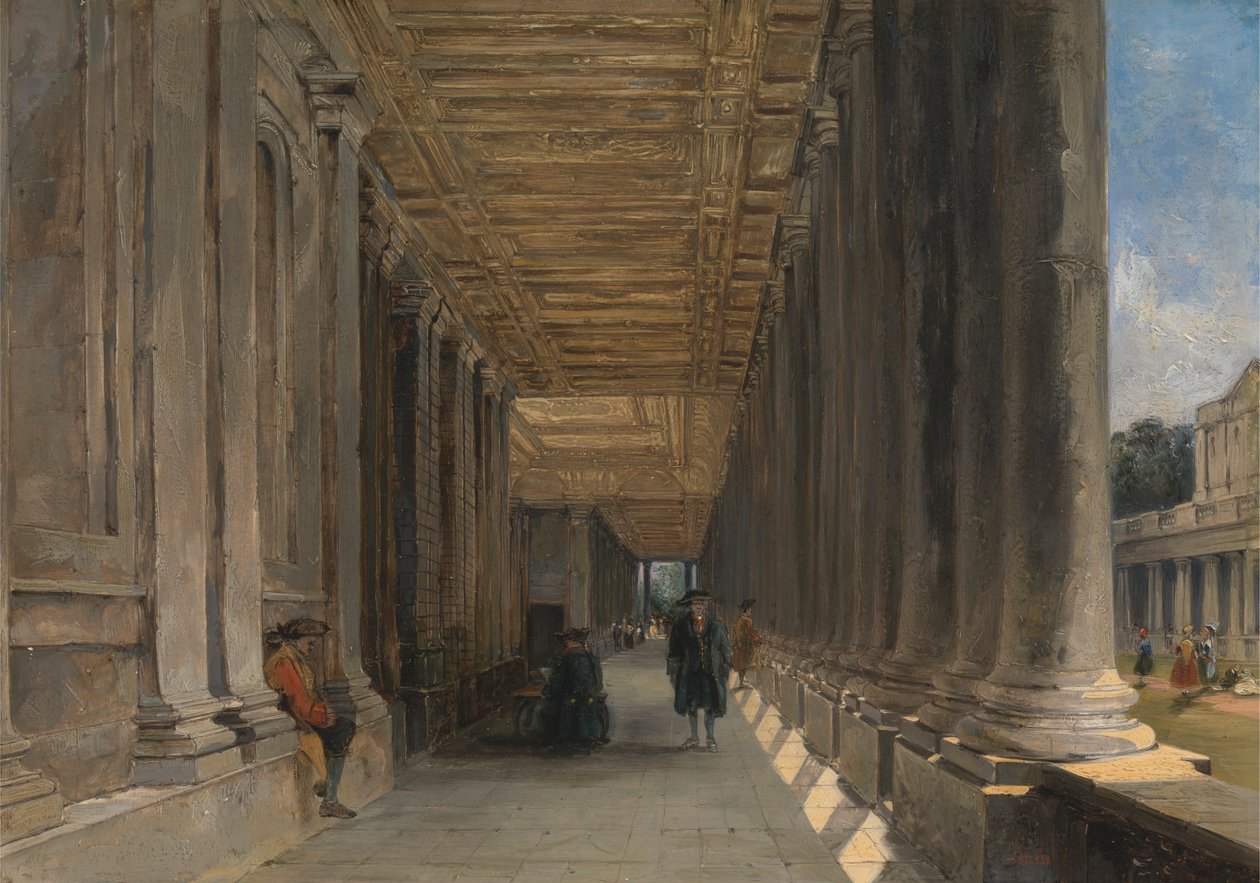 Kolonnaden til Queen Mary Court, Greenwich av James Holland