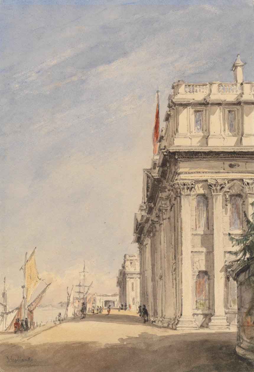 Fasaden til Royal Naval College, Greenwich av James Holland