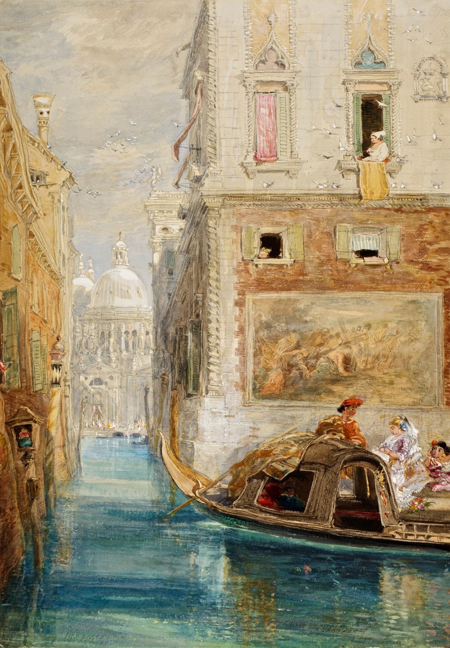 Gondolen, Venezia, med Santa Maria della Salute i det fjerne av James Holland