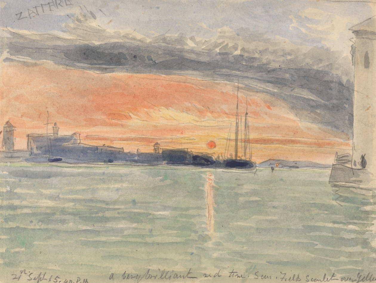 Zattere, solnedgang av James Holland