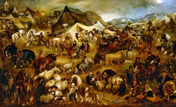 The Horse Fair (olje på lerret) av James Howe