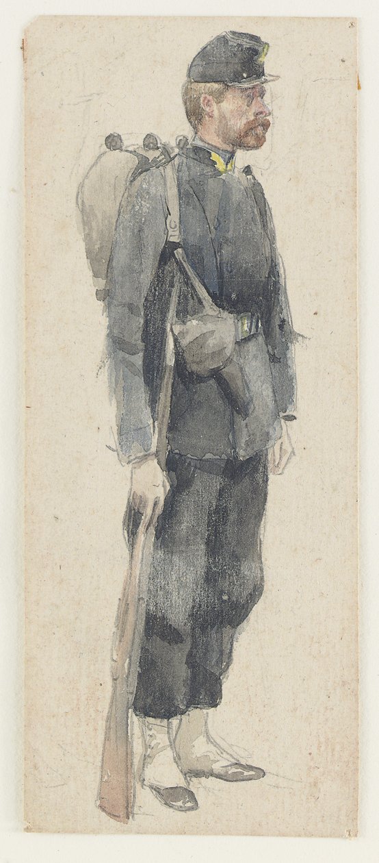 En soldat som bærer en rifle av James Jacques Joseph Tissot