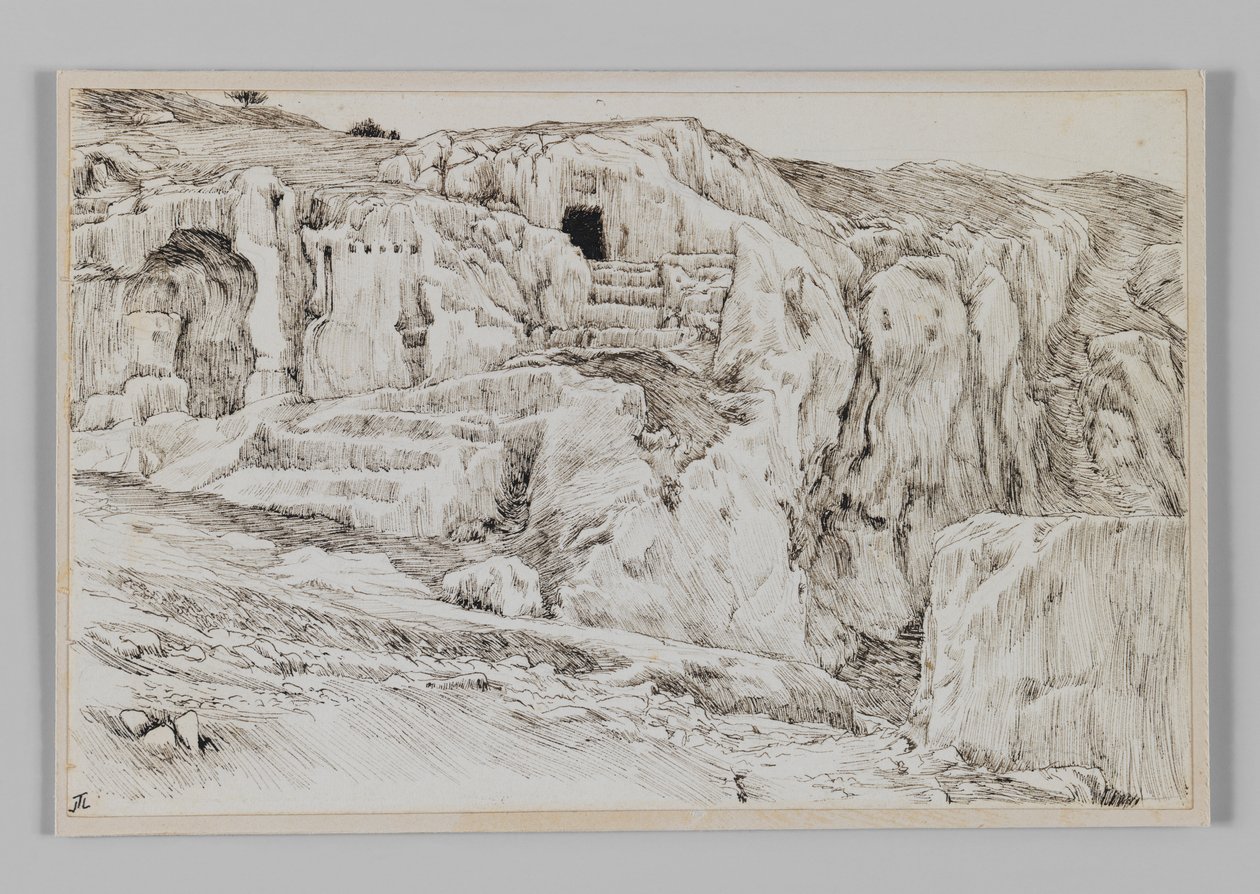 Gamle graver, Hinnoms dal, illustrasjon fra Vår Herre Jesu Kristi liv av James Jacques Joseph Tissot