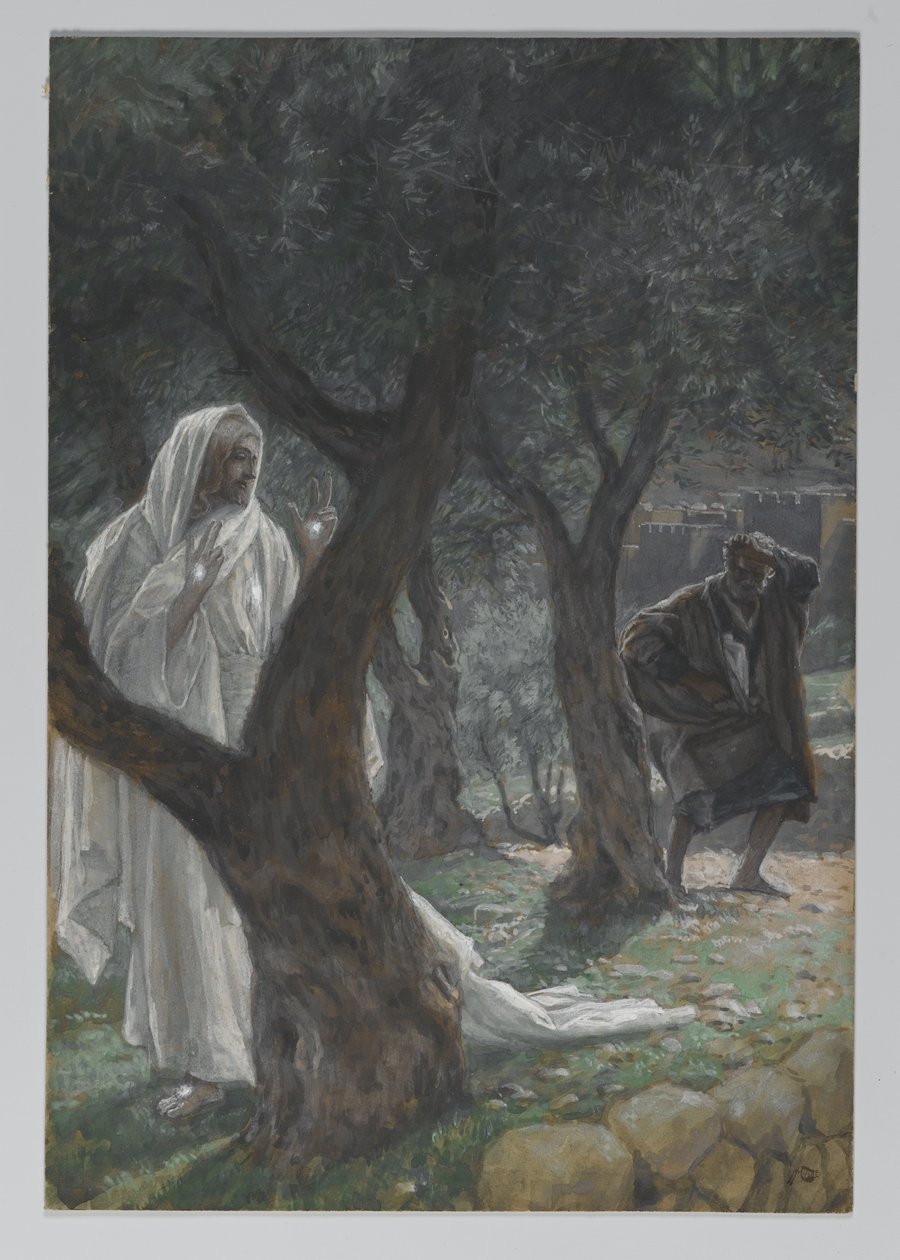 Åpenbaring av vår Herre til Saint Peter, illustrasjon fra The Life of Our Lord Jesus Christ, 1886-94 (wc over grafitt på papir) av James Jacques Joseph Tissot
