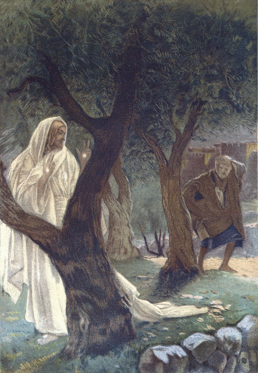 Kristus viste seg for Saint Peter - Kristus viste seg for Saint Peter - fra "" The Life of Our Lord Jesus Christ"" - 1899 av James Tissot - La vie de notre seigneur Jesus Christ, av Jacques Joseph (Jacques-Joseph) Tissot dit James Tissot (1836–1902) av James Jacques Joseph Tissot