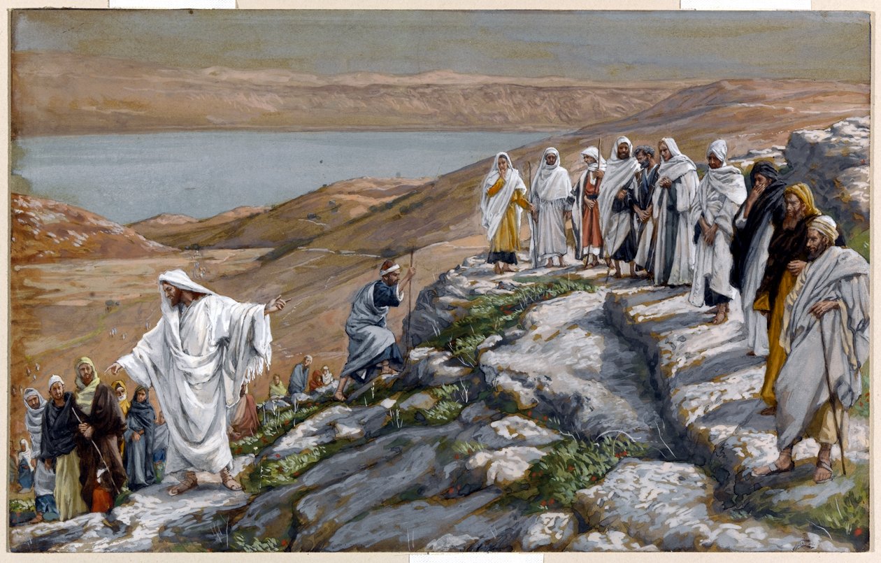 Kristus sender ut de sytti disiplene, to og to, illustrasjon for The Life of Christ, ca. 1884-96 (wc og gouache på papp) av James Jacques Joseph Tissot