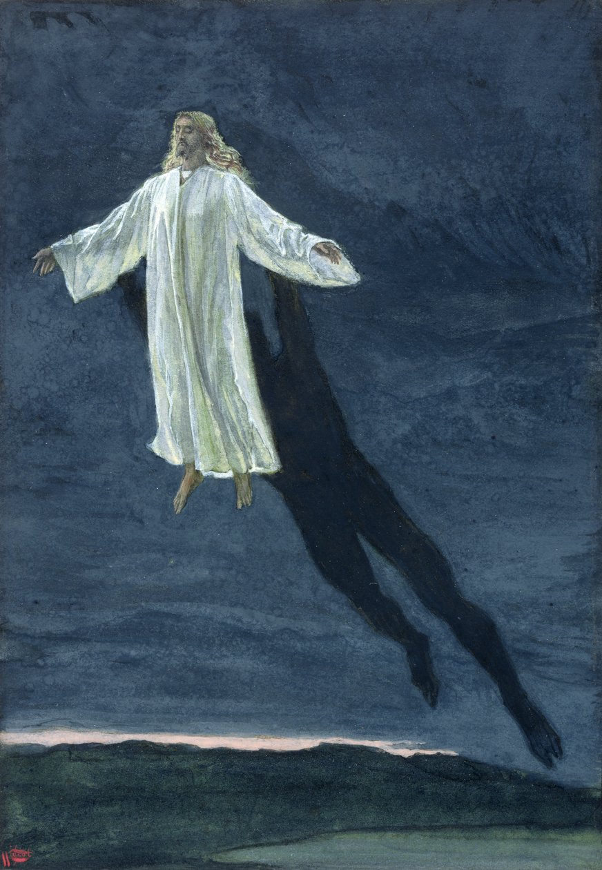 Christ Taken Up into a High Mountain, illustrasjon for The Life of Christ, ca. 1886-94 (wc & gouache på papp) av James Jacques Joseph Tissot