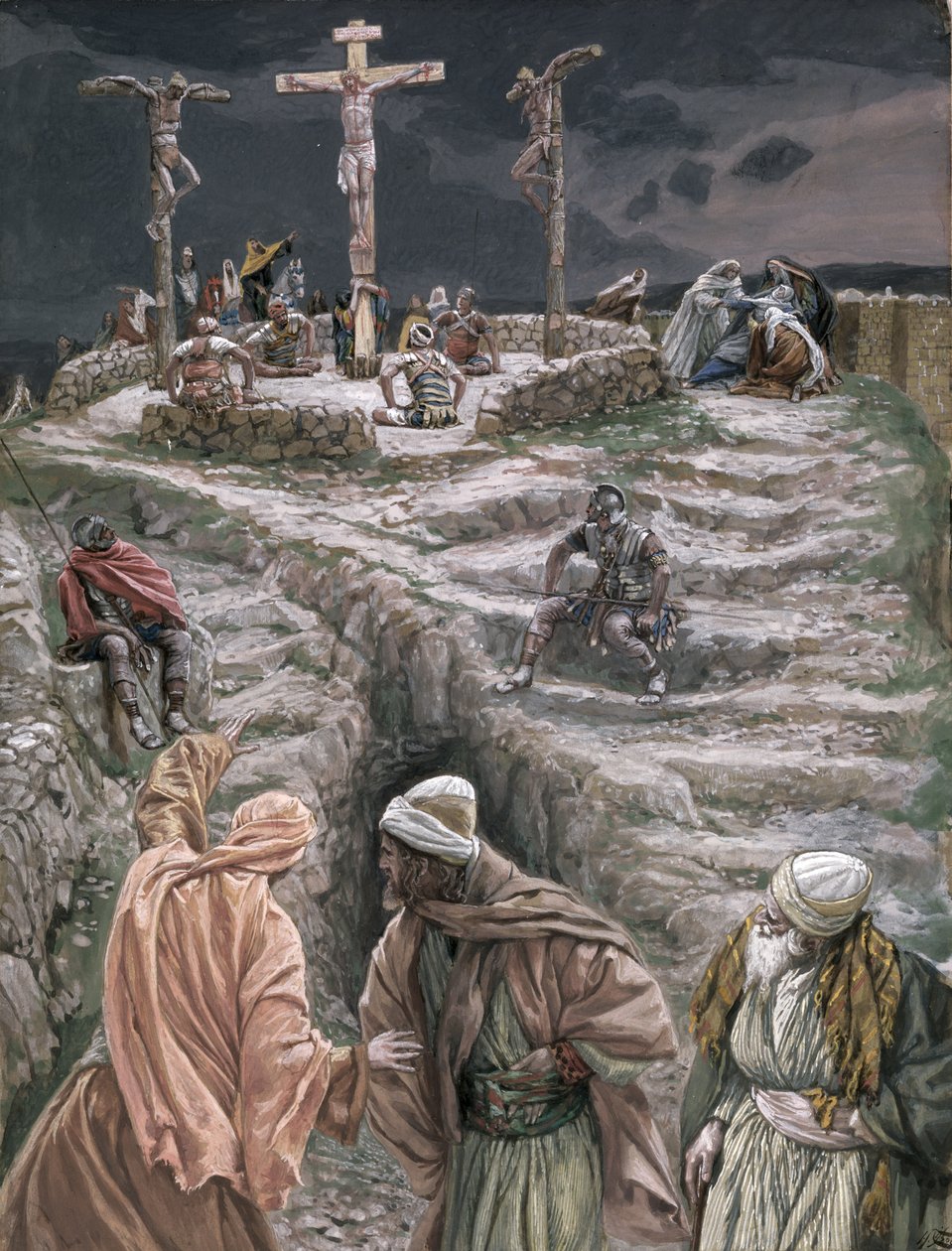 Eloi Eloi Lama Sabacthani, illustrasjon for The Life of Christ, ca. 1884-96 (wc og gouache på papp) av James Jacques Joseph Tissot