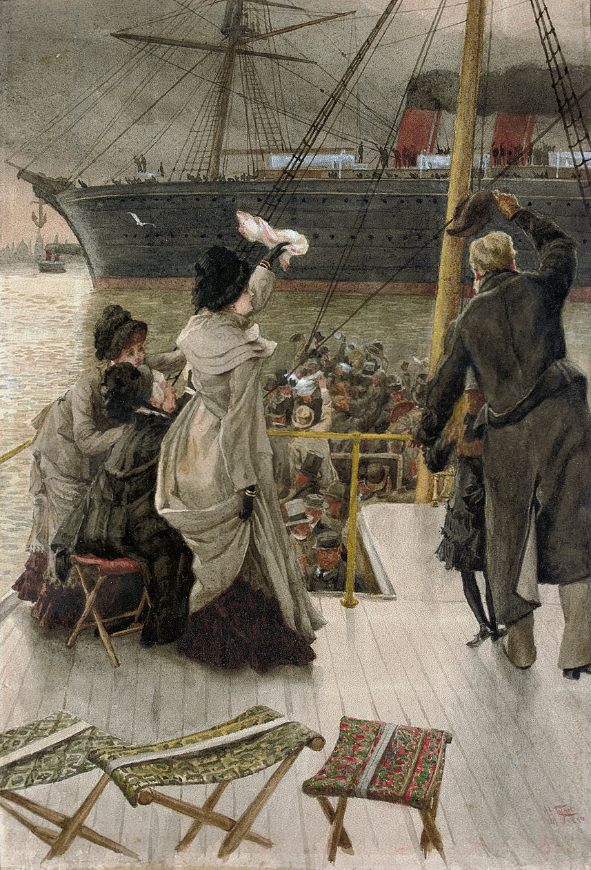 Farvel, på Mersey, 1880 av James Jacques Joseph Tissot