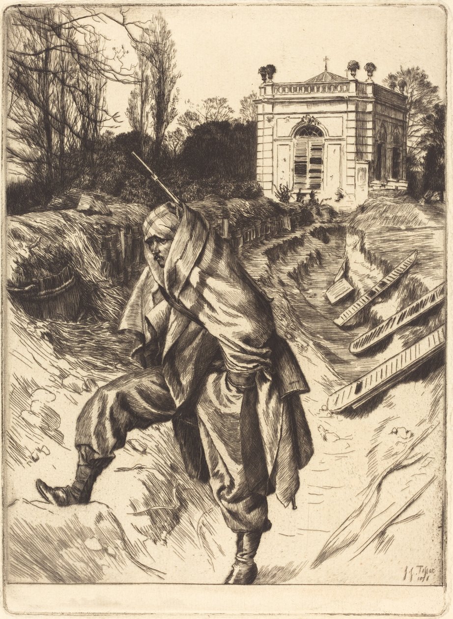 Grand Garde (Suvenir fra beleiringen av Paris) av James Jacques Joseph Tissot