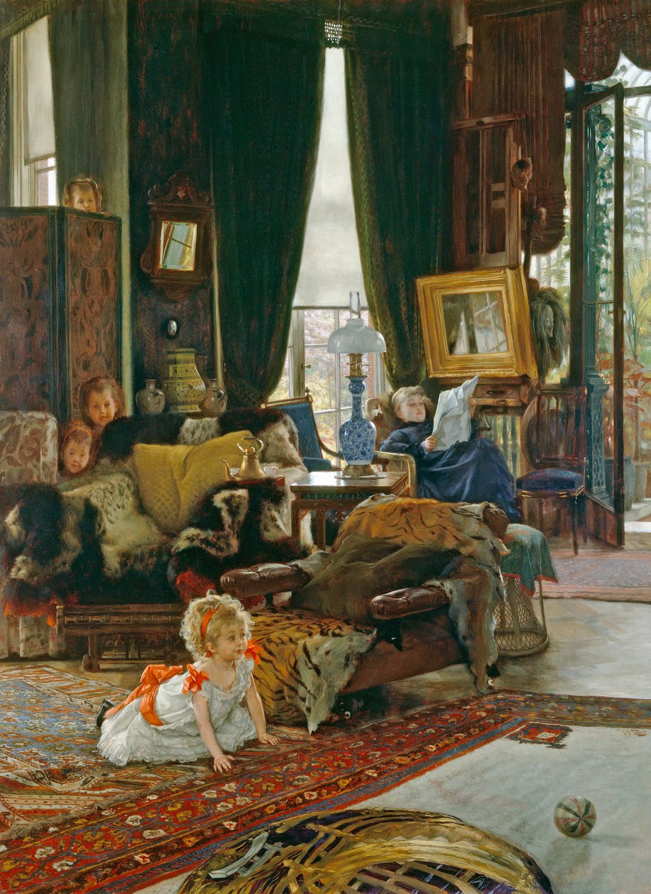 Hide and Seek, ca. 1887 (olje på tre) av James Jacques Joseph Tissot
