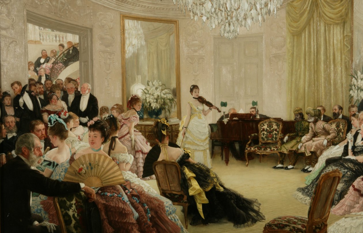 Hysj! (The Concert), ca. 1875 (olje på lerret) av James Jacques Joseph Tissot