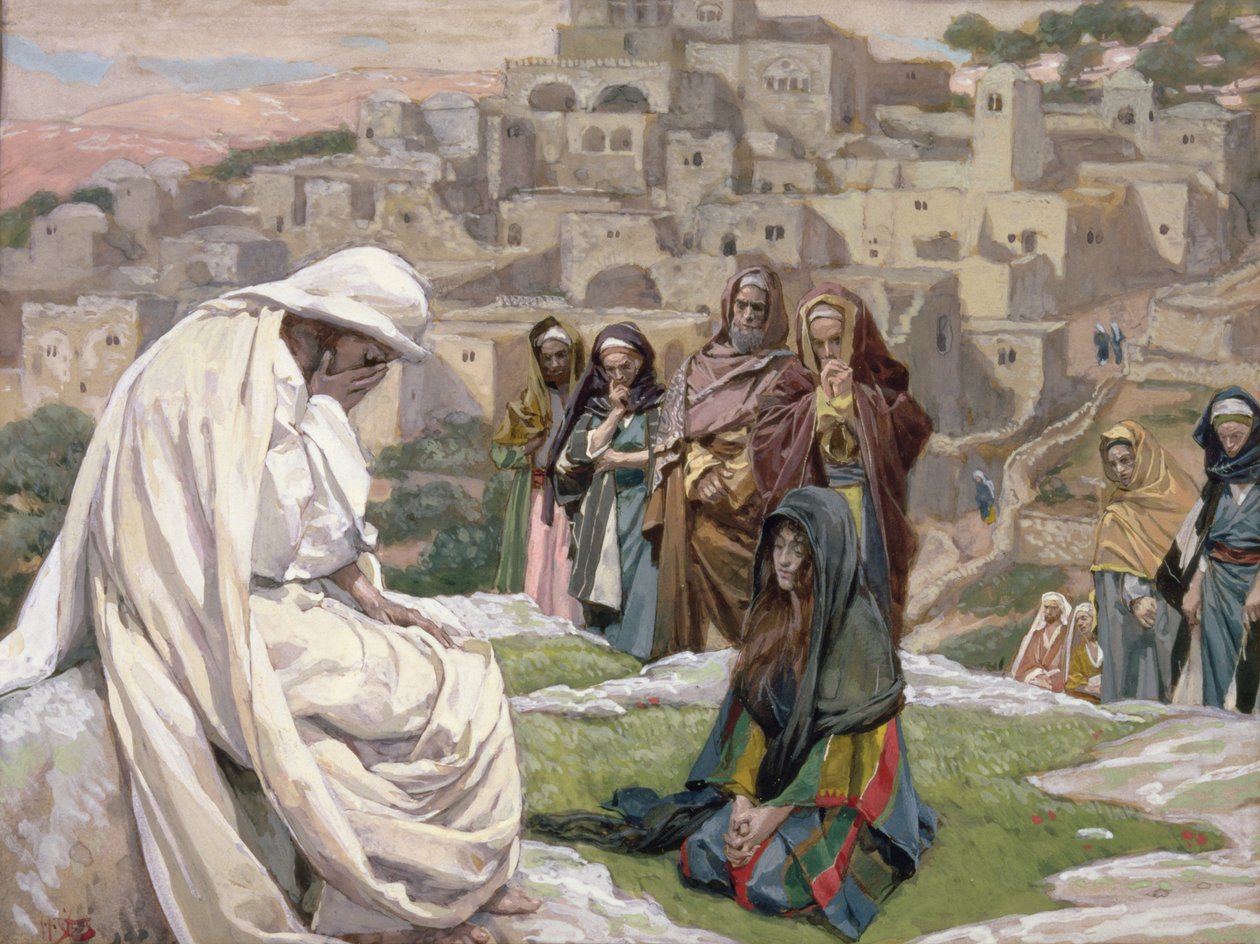 Jesus Wept, illustrasjon for The Life of Christ, ca. 1886-96 (gouache på papp) av James Jacques Joseph Tissot