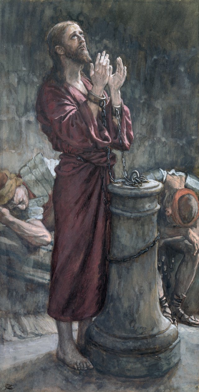 Jesus in Prison, illustrasjon for The Life of Christ, ca. 1884-96 (wc & gouache på papp) av James Jacques Joseph Tissot