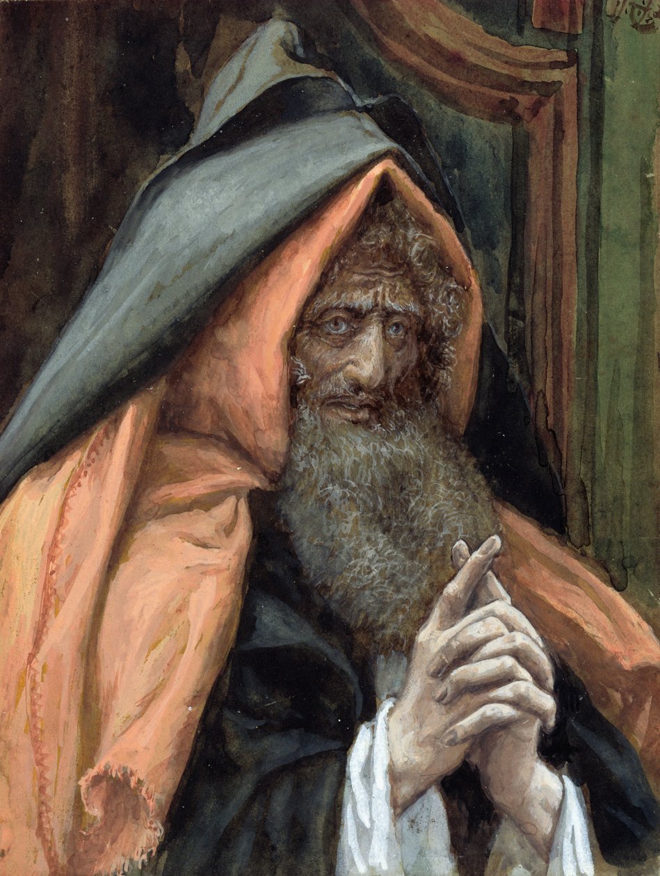 Josef av Arimathea, illustrasjon for The Life of Christ, ca. 1886-94 (wc og gouache på papp) av James Jacques Joseph Tissot