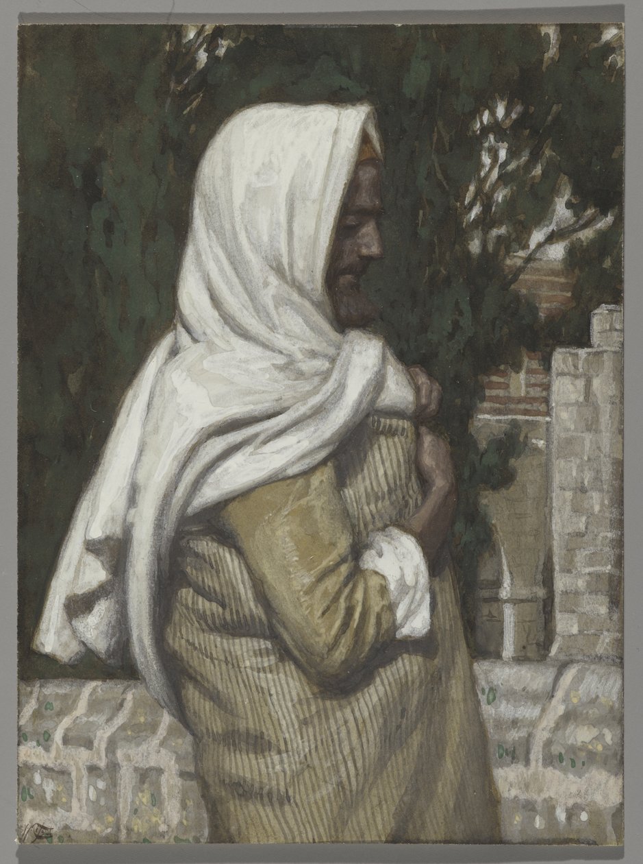 Lazarus, illustrasjon for The Life of Christ, ca. 1886-94 (wc og gouache på papp) av James Jacques Joseph Tissot