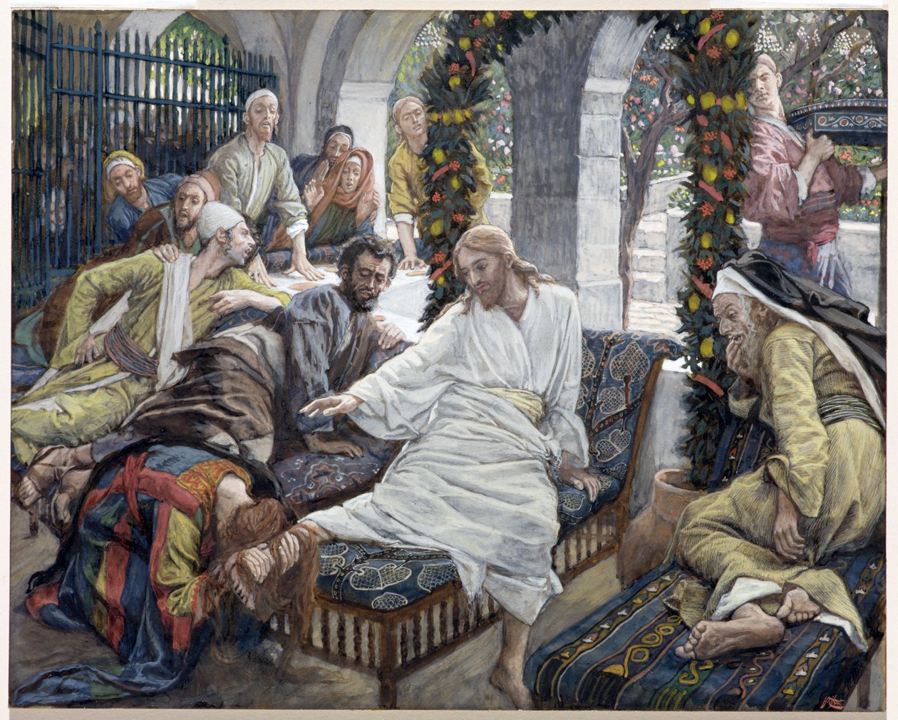 Mary Magdalenes Box of Very Precious Ointment, illustrasjon for The Life of Christ, ca. 1886-96 (gouache på papp) av James Jacques Joseph Tissot