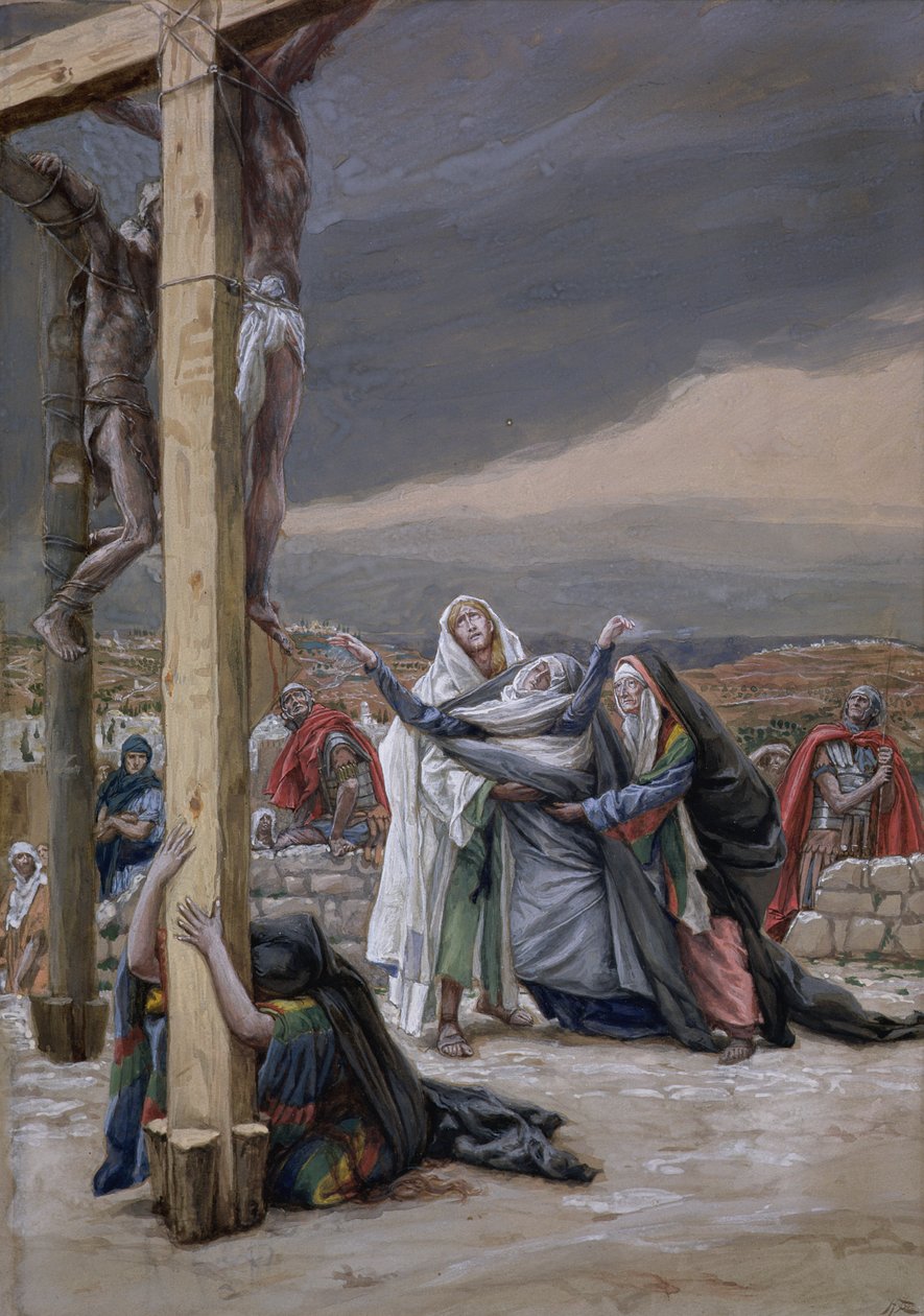 Mater Dolorosa, illustrasjon for The Life of Christ, ca. 1884-96 (wc og gouache på papp) av James Jacques Joseph Tissot