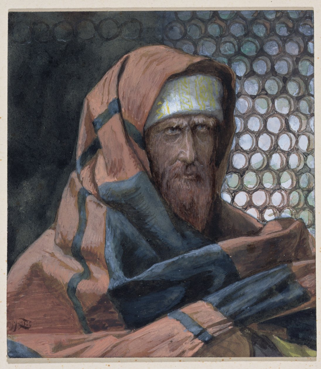 Nikodemus, illustrasjon for The Life of Christ, ca. 1886-94 (wc og gouache på papp) av James Jacques Joseph Tissot