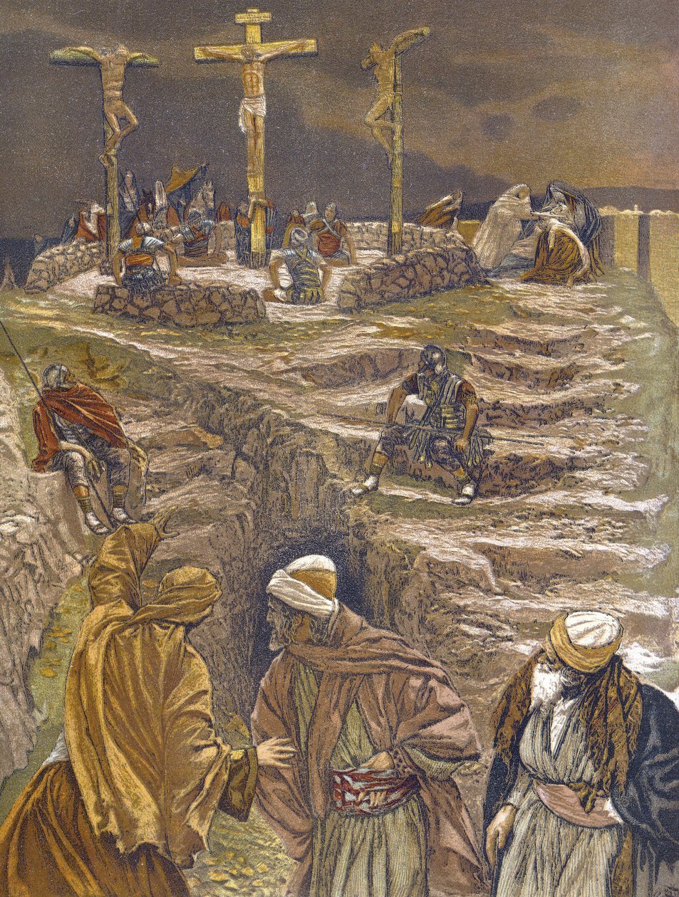 Herregud! Herregud! Hvorfor forlot du meg? - Eloi! Eloi! Lama Sabachthani! - fra "The Life of Our Lord Jesus Christ" - 1899 av James Tissot - The Life of Our Lord Jesus Christ, av Jacques Joseph (Jacques Joseph) Tissot dit James Tissot (1836-1902) av James Jacques Joseph Tissot