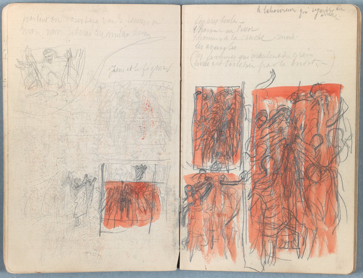 Sider fra et album med Sketches for The Life of Our Lord Jesus Christ, slutten av 1880-tallet (grafitt og vask på papir) av James Jacques Joseph Tissot