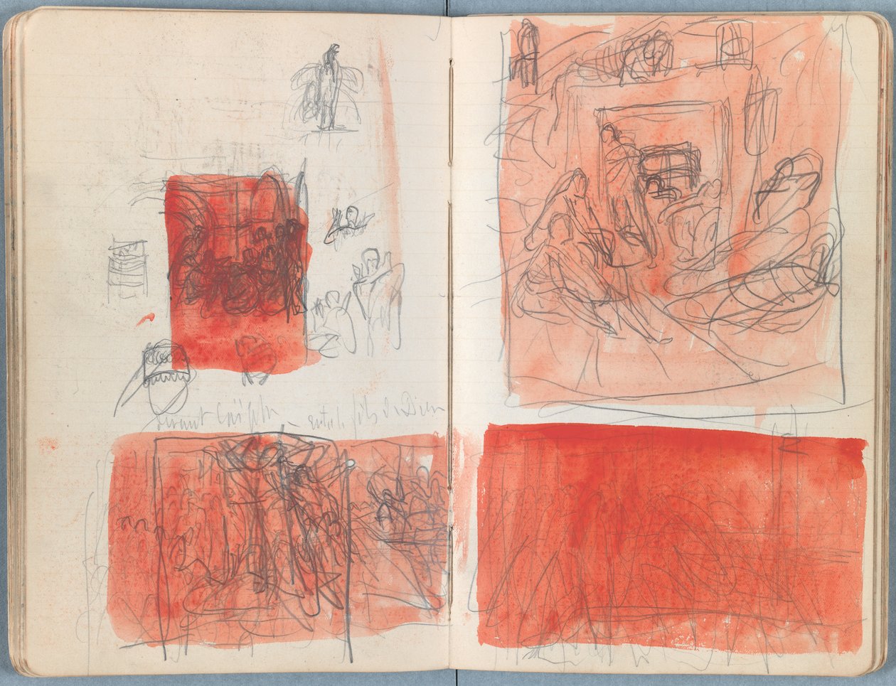 Sider fra et album med Sketches for The Life of Our Lord Jesus Christ, slutten av 1880-tallet (grafitt og vask på papir) av James Jacques Joseph Tissot