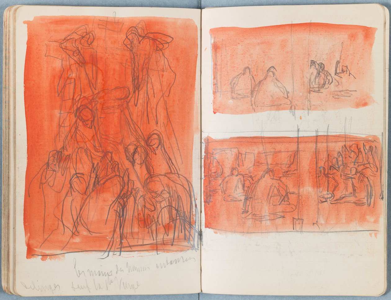 Sider fra et album med Sketches for The Life of Our Lord Jesus Christ, slutten av 1880-tallet (grafitt og vask på papir) av James Jacques Joseph Tissot