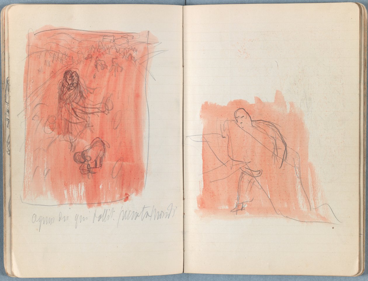 Sider fra et album med Sketches for The Life of Our Lord Jesus Christ, slutten av 1880-tallet (grafitt og vask på papir) av James Jacques Joseph Tissot