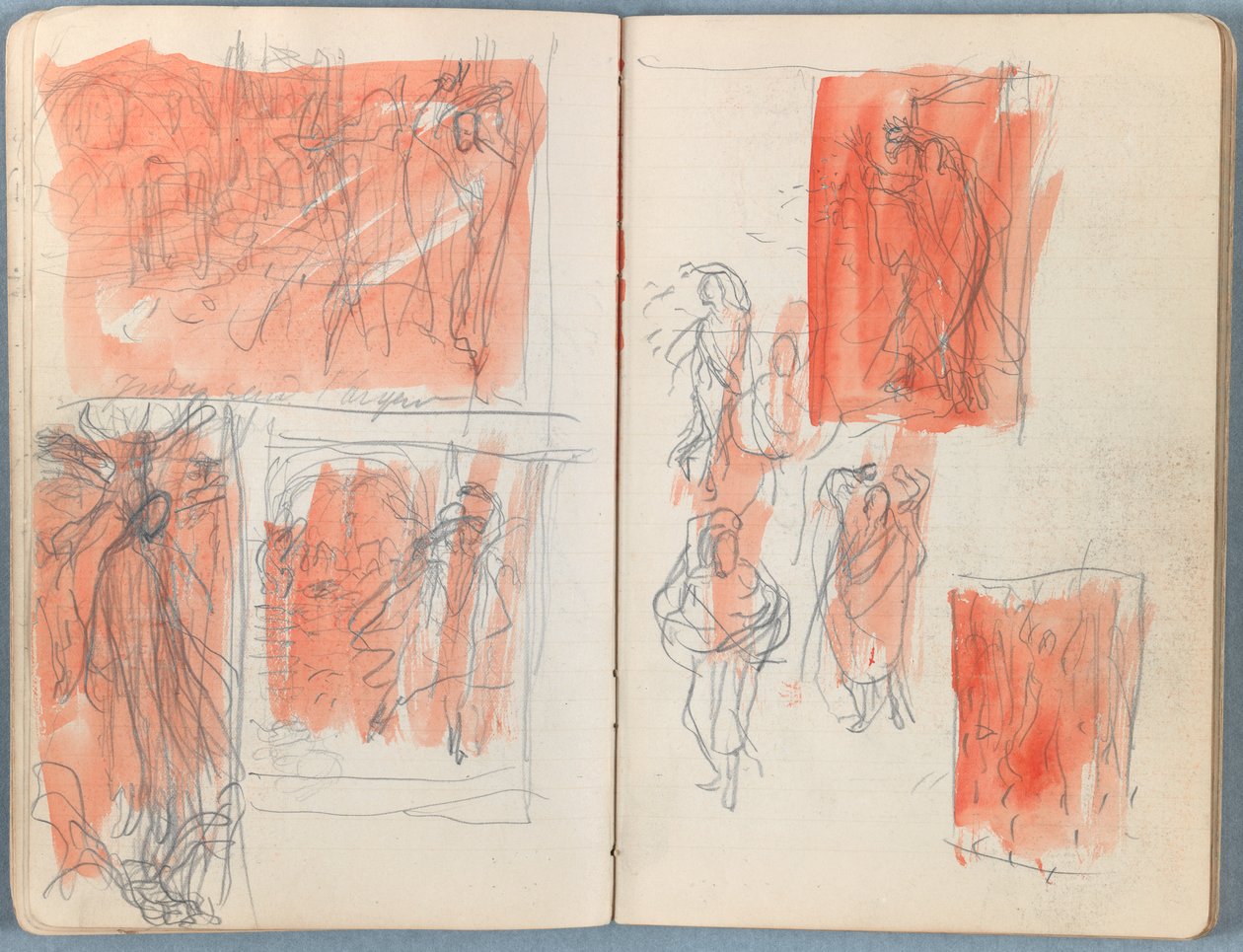 Sider fra et album med Sketches for The Life of Our Lord Jesus Christ, slutten av 1880-tallet (grafitt og vask på papir) av James Jacques Joseph Tissot