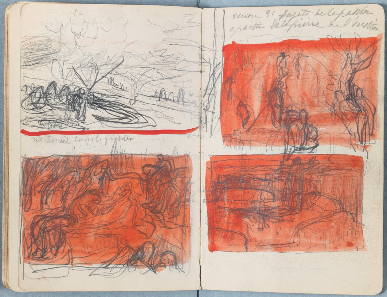 Sider fra et album med Sketches for The Life of Our Lord Jesus Christ, slutten av 1880-tallet (grafitt og vask på papir) av James Jacques Joseph Tissot