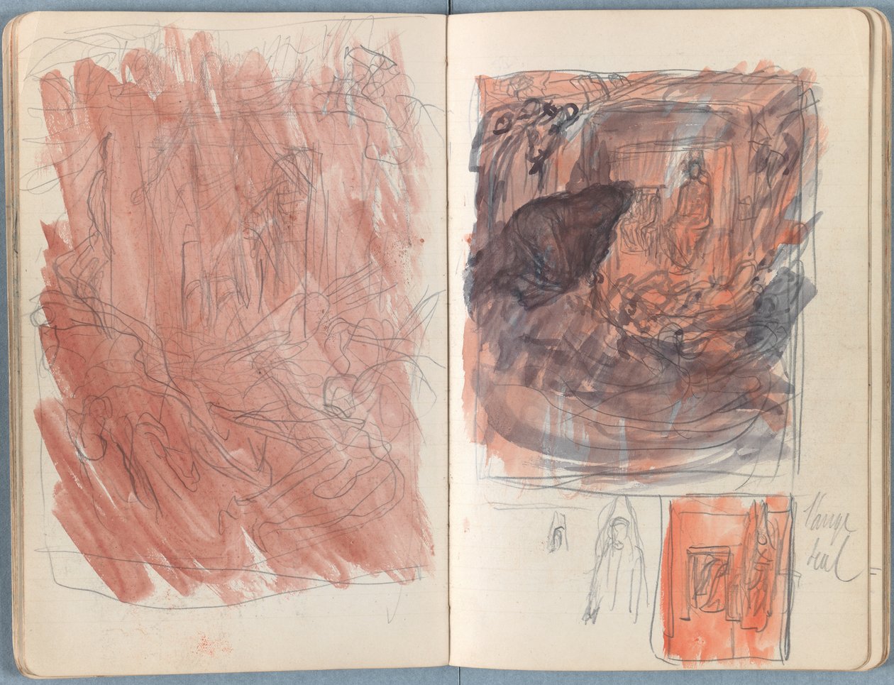 Sider fra et album med Sketches for The Life of Our Lord Jesus Christ, slutten av 1880-tallet (grafitt og vask på papir) av James Jacques Joseph Tissot