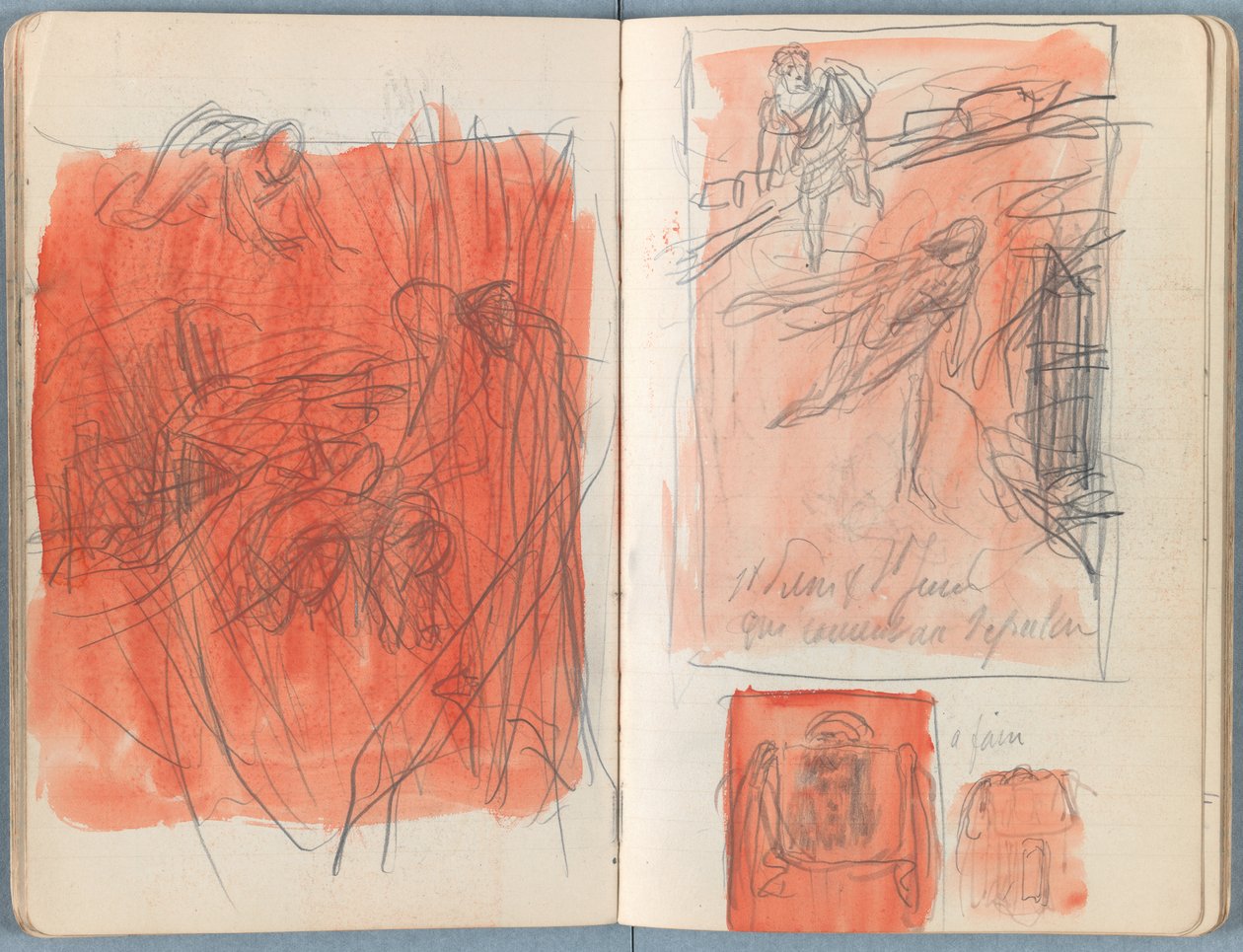 Sider fra et album med Sketches for The Life of Our Lord Jesus Christ, slutten av 1880-tallet (grafitt og vask på papir) av James Jacques Joseph Tissot