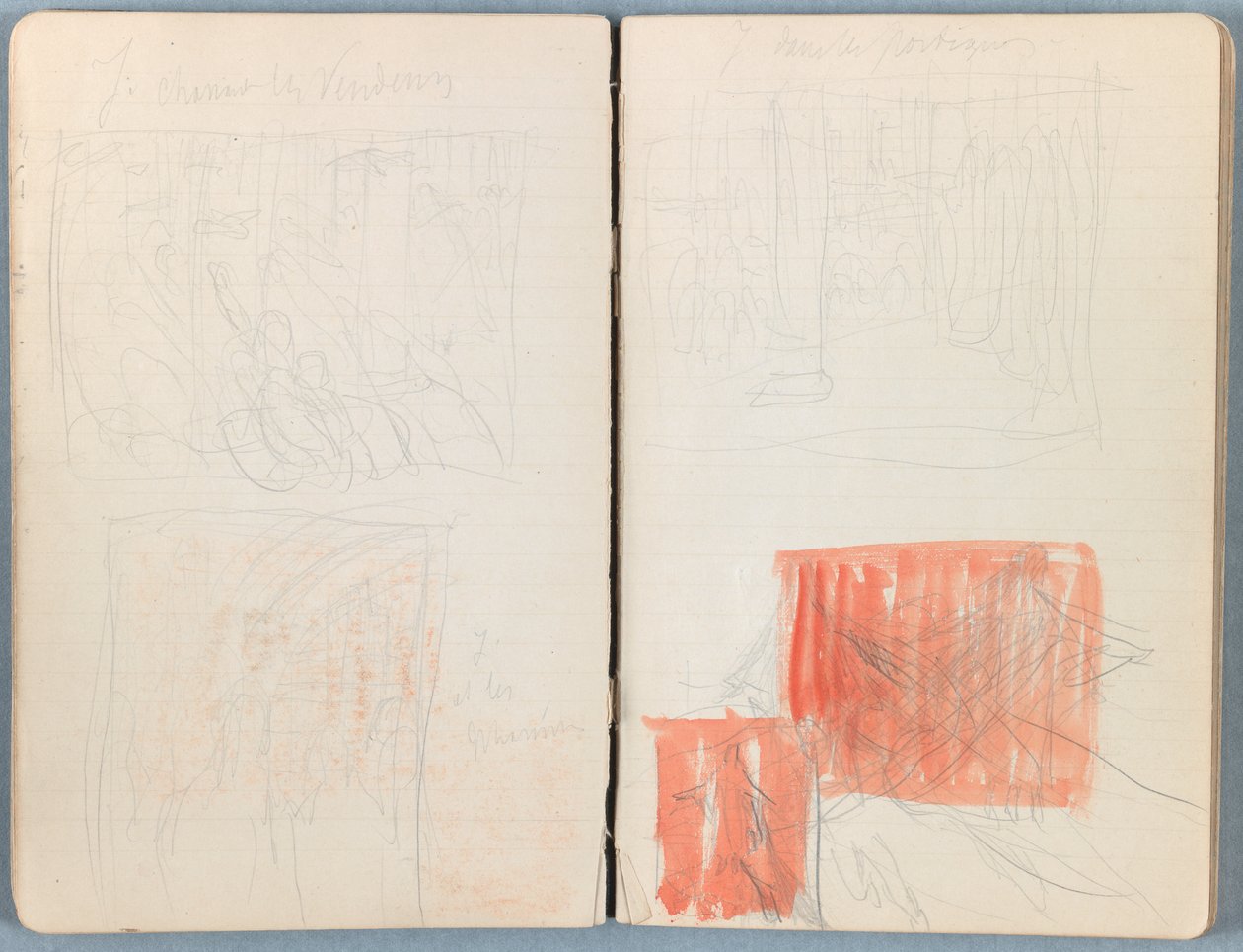 Sider fra et album med Sketches for The Life of Our Lord Jesus Christ, slutten av 1880-tallet (grafitt og vask på papir) av James Jacques Joseph Tissot